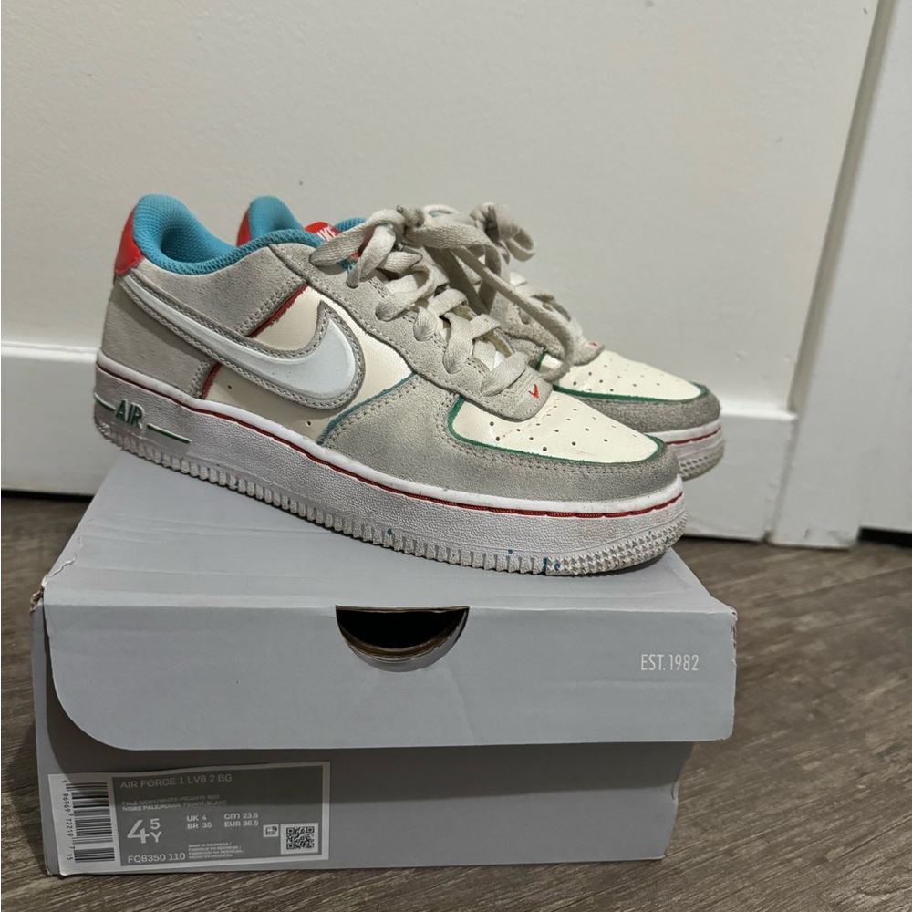 Nike Air Force 1 LV8 HD 2 Boys Pale Ivory